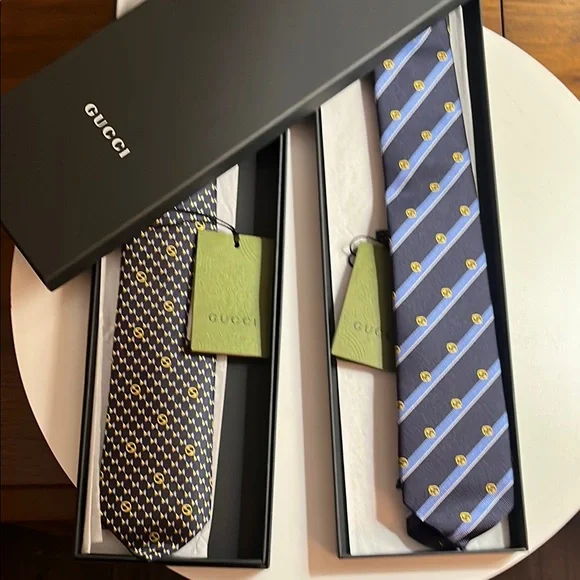 Gucci Patterned Ties Set - Picture 1 of 7